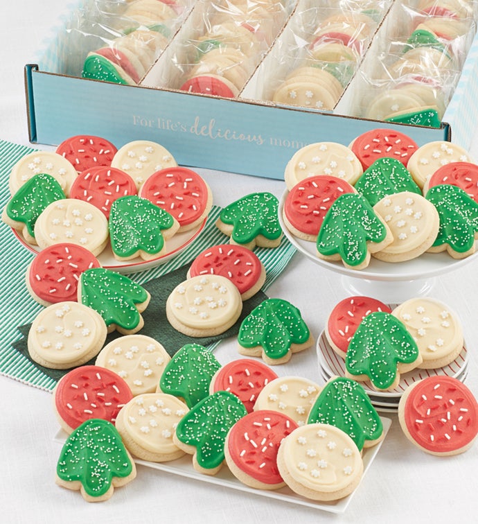 Bow Gift Box - Holiday Cut-outs - 72 Cookies